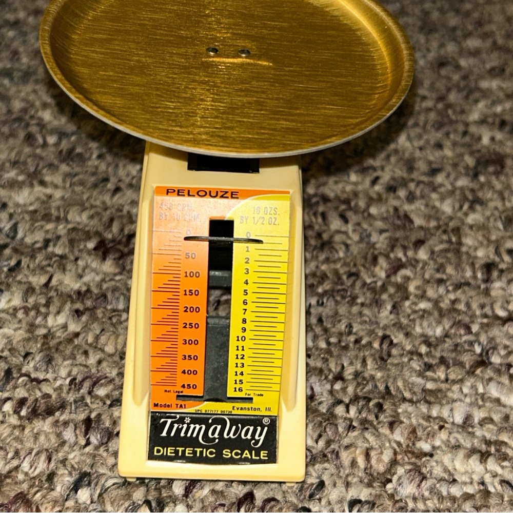 Vintage Pelouze Trim A Way Dietetic Food Kitchen Scale 0-16 OZ Model TA1